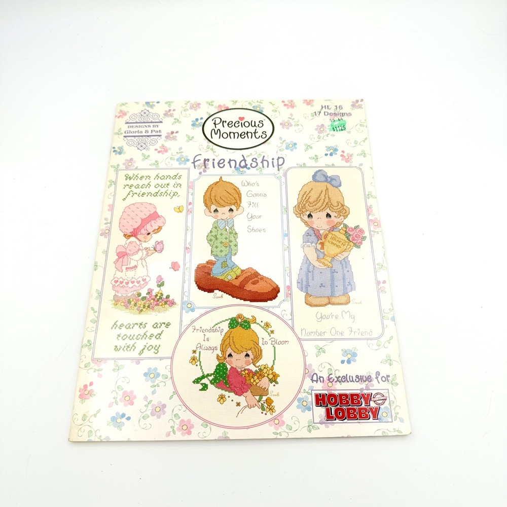 Precious Moments Friendship Cross Stitch Booklet HL16 2004 Gloria Pat HobbyLobby
